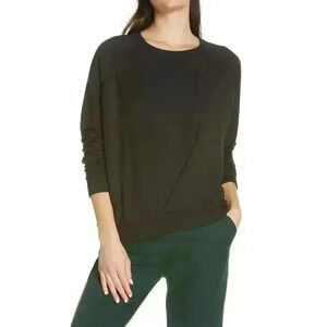 Zella Peaceful Crossover Pullover Black Size Medium